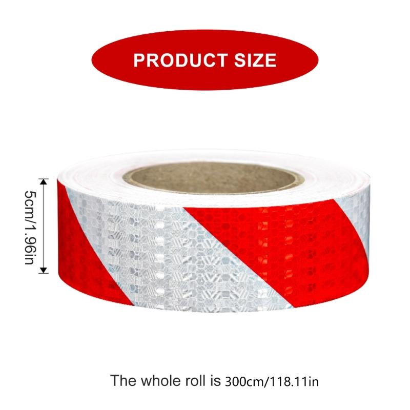 Shining Reflective Safety Warning Tape Self Adhesive Twill Printing Reflective Tape for Car Truck Trailer Width 5cm Length 300cm