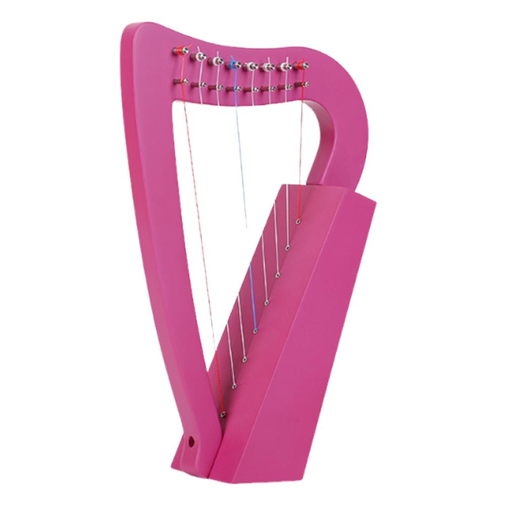 8 Strings Lyre Harp Solid Wood Mini Harp with Tuning Wrench Stringed Instrument for Kids and Adult Beginner