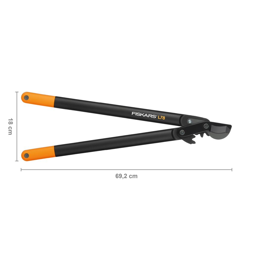 Fiskars Powergear Sekator Ogrodowy Nożycowy Dwuręczny Do Gałęzi Krzewów L78