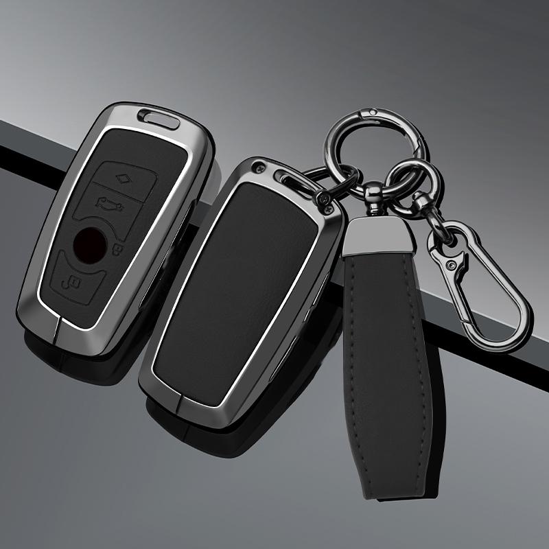 Zinc Alloy Leather Car Key Case For Bmw 1 3 5 7 Series X1 X3 X4 X5 X6 F10 F20 F30 F34 F25 F31 M3 M4 E34 Keychain Accessories
