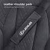 JEQS5 2Pcs Car Seat Belt Covers Shoulder Protection Pad Accessories For Lexus F SPORT ES RX NX LS UX LM LX GX LC RZ IS CT GS RC HS SC