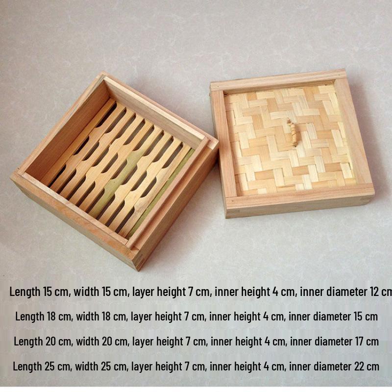 Bamboo Wood Steamer Basket for Baozi and Mantou