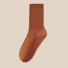 Female Spring and Autumn Leisure Pure Color Cotton Anti Pilling Tube Socks
