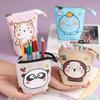 Pop Up Design Zipper Storage Box Large Capacity Pen Holder Girls Boys Pen Box  Stationery Gift
