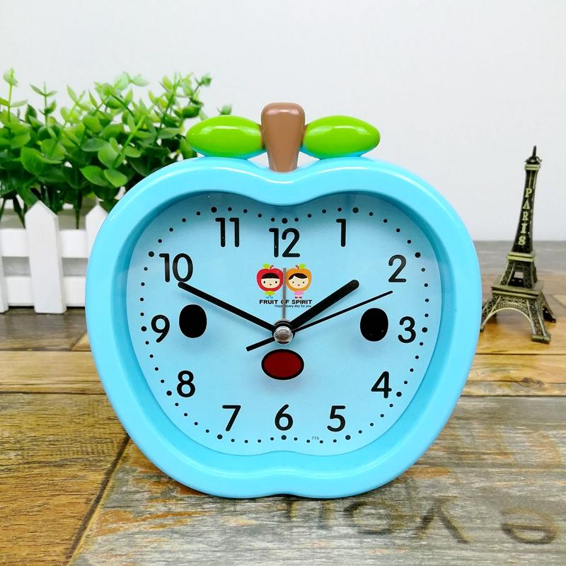 Children's creative red strawberry small alarm clock student lazy alarm clock simple cute silent boy and girl time