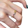 Summer New Monet Garden Rainbow Ring Niche High-end Color Diamond Ring Women's Accessories