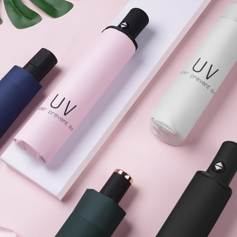 Automatic Rain and Shine Dual-purpose Enlarged Male and Female Reinforced UV Umbrella Anti-ultraviolet Parasol Sun Umbrella