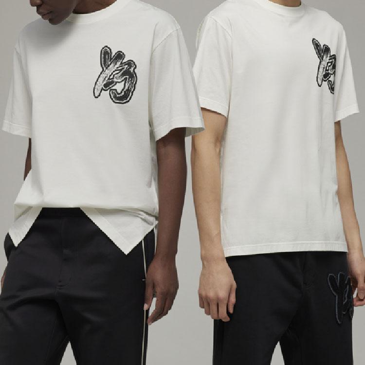 Y-3 SS23 Letter Logo Printed Casual Crew Neck Short Sleeve T-Shirt Unisex Tops White IM1791