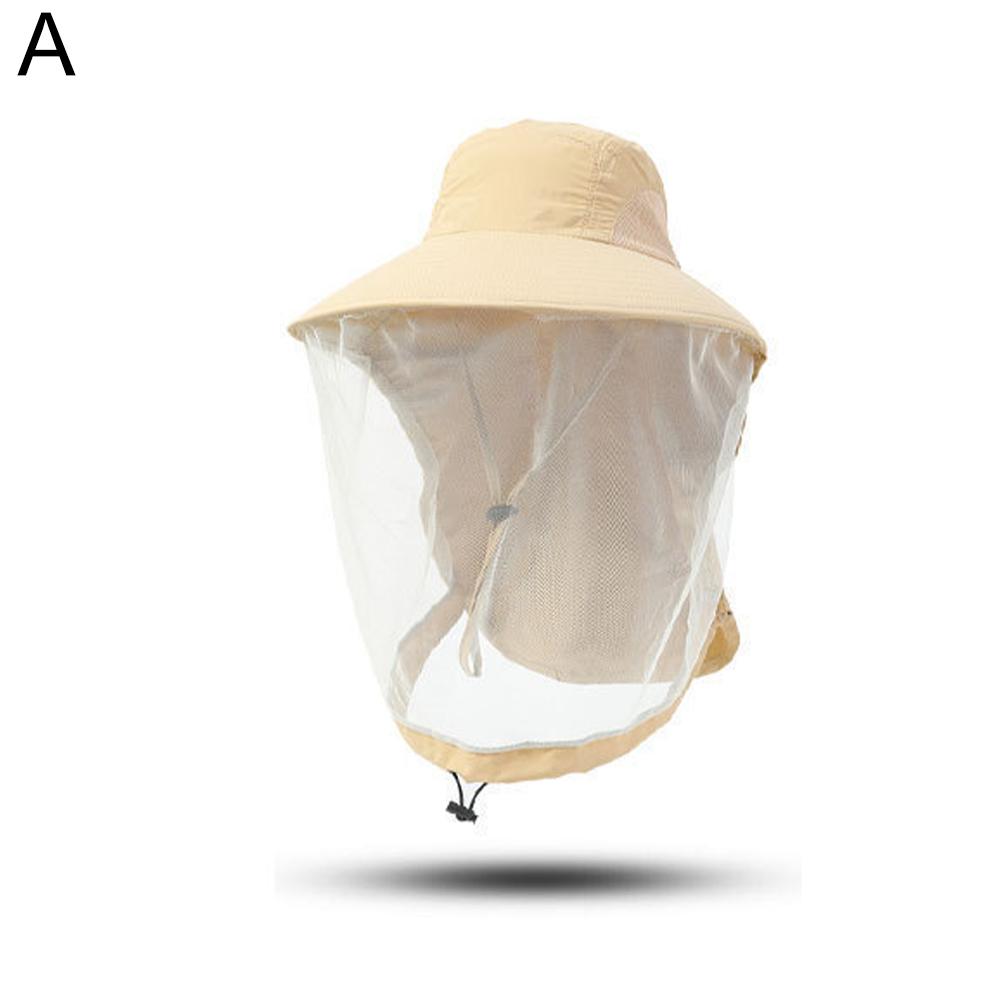 Summer Insect Proof Cap Mosquito Hat Unisex Face Neck Protection Bucket Hat Outdoor Fishing Jungle Farm Fishing Sun Hat