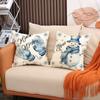 Christmas Throw Pillowcase Home Decoration Sofa Pillowcase Elk Snowman Print Pillowcase