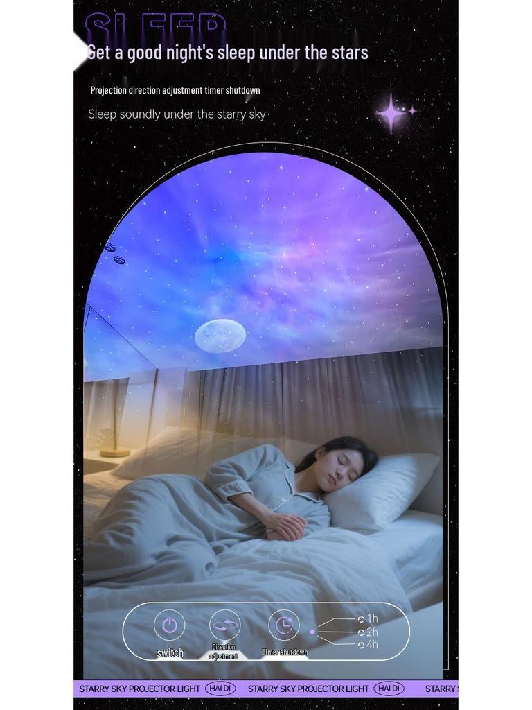 Starry Sky Bluetooth Speaker & Projector: USB Atmosphere Light for Bedroom, Music, Birthday & Holiday Gifts.