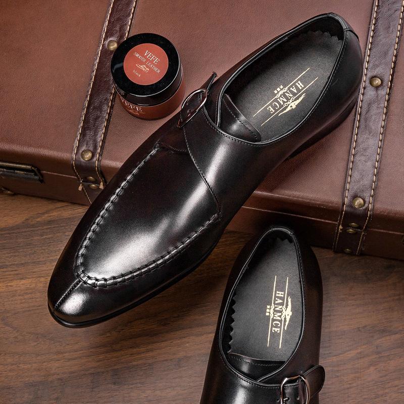 

Туфли монки мужские из коровьей кожи пенни лоферы деловые повседневные кожаные туфли мужская обувь 37 чёрный