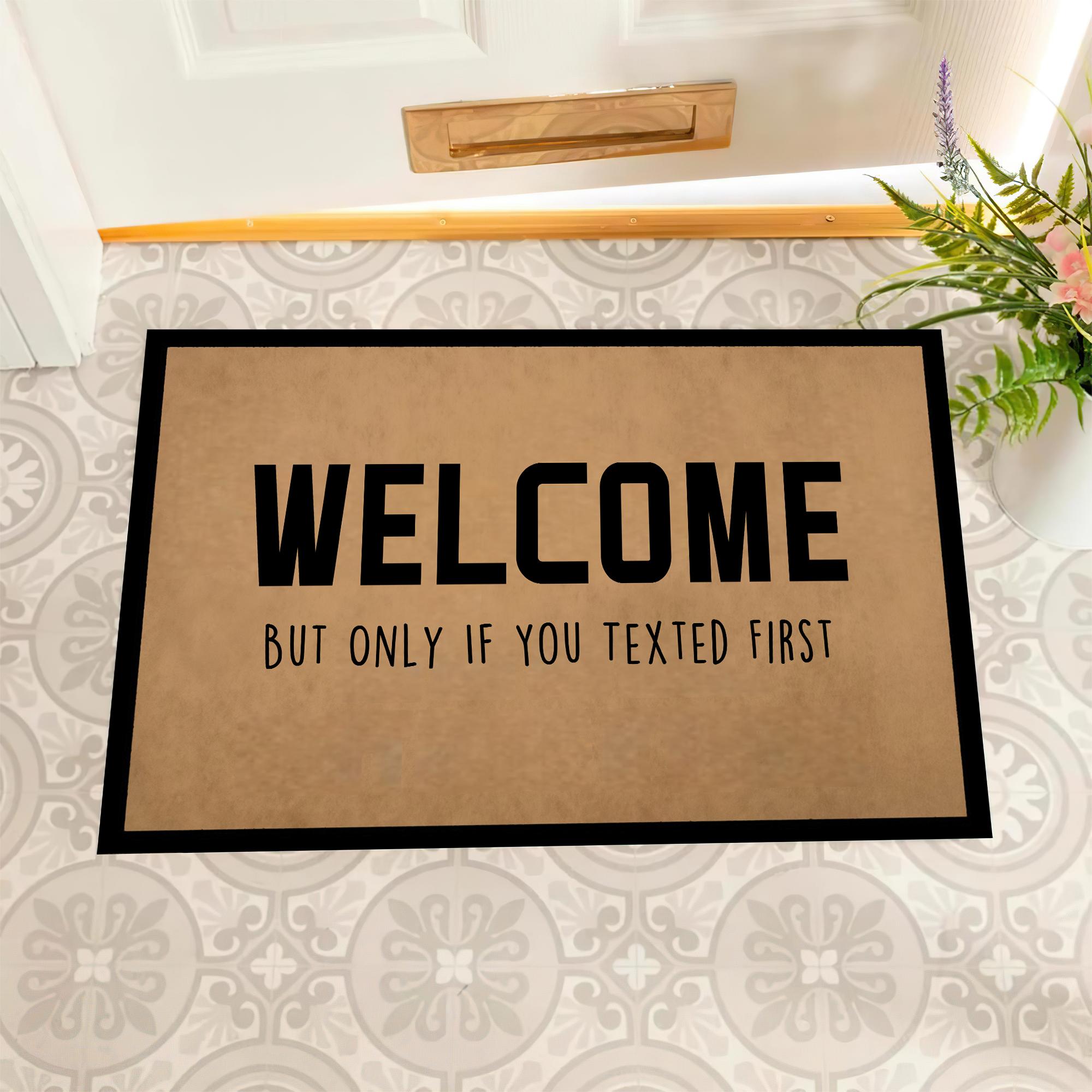 Welkom Maar Alleen Als Je Eerst Appte Rubberen Deurmat Keukenmat Largan Vloermat Antislip Tapijt Entree Vloerkleed 30x18inch