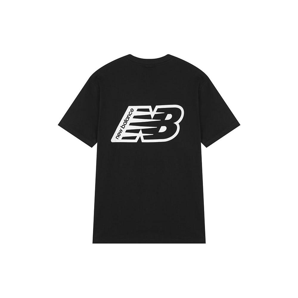 New Balance T Shirts Men s Black Crew Neck Moderate Straight Fit AMT23514-BK S