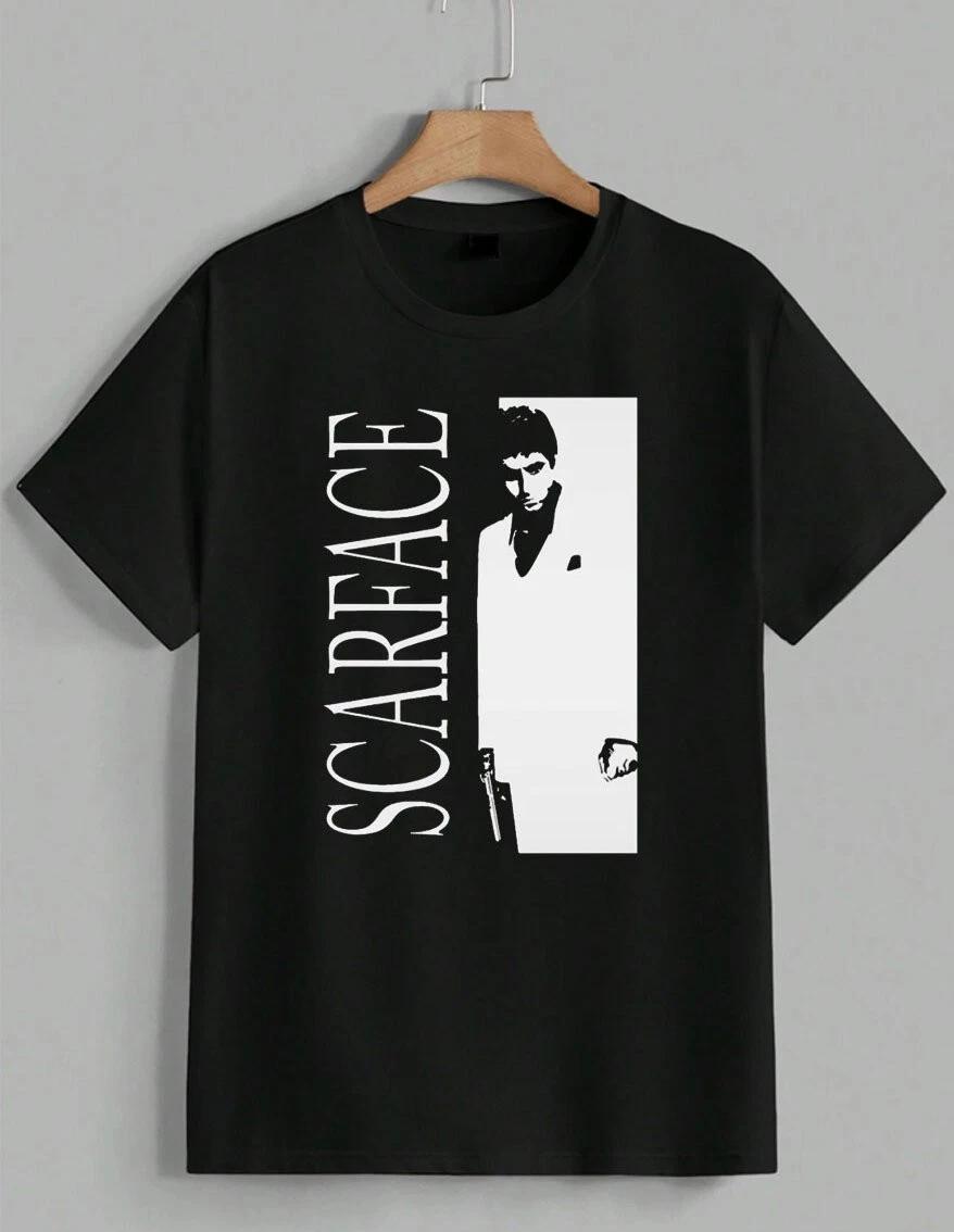 Scarface Tony Montana T-Shirt Classic 80s Movie Crime Cool Graphic Tee Unisex XXL