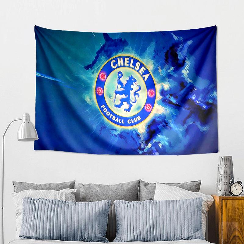 Blue Chelsea Football Club Logo Tapestry, Unique Design Tapestry, Wall Decor for Bedroom,Livingroom, Playroom,Heartwarming Fan Holiday Gifts