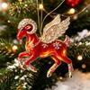 2D Acrylic Christmas Reindeer Hanging Ornament Fashion Ornament for Car Backpack Holiday Decoration For Holiday Home