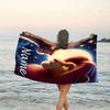 1pc Lion King1 Beach Towel with Custom Name, Beach/Swimming/Bath/Picnic/Camping Towel, Suitable for Seaside Beaches