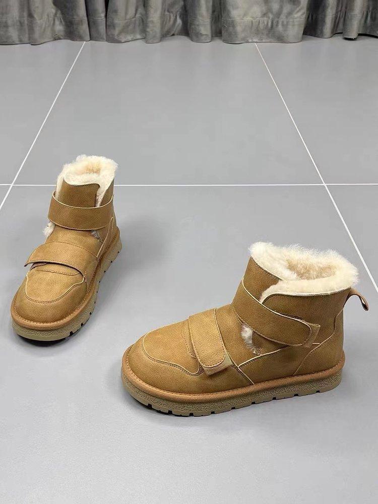 

Northern Thickened Snow Boots for Women In Winter with Added Fleece New Waterproof Anti Slip and Warm Cotton Shoes for Women 40 верблюд