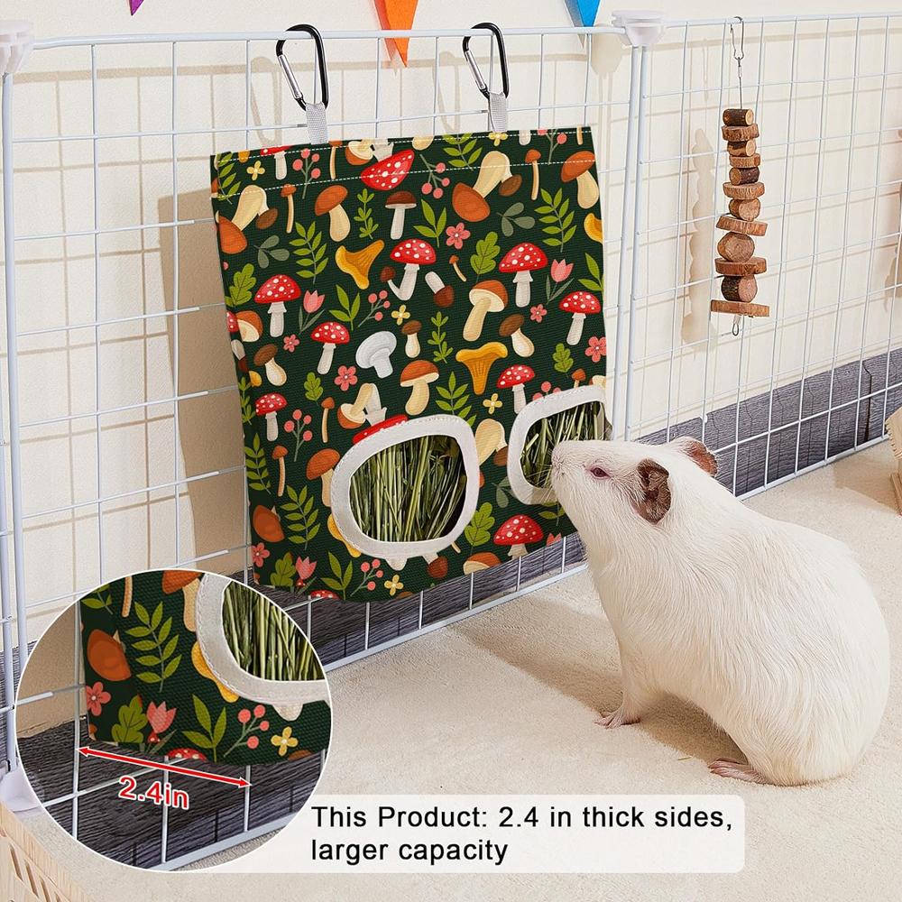 Kaninchen Heufutterbeutel Meerschweinchen Hängendes Heu 29,2x23cm Futterbeutel Aufbewahrungsspender für Chinchilla Hamster Kaninchen Kleintier
