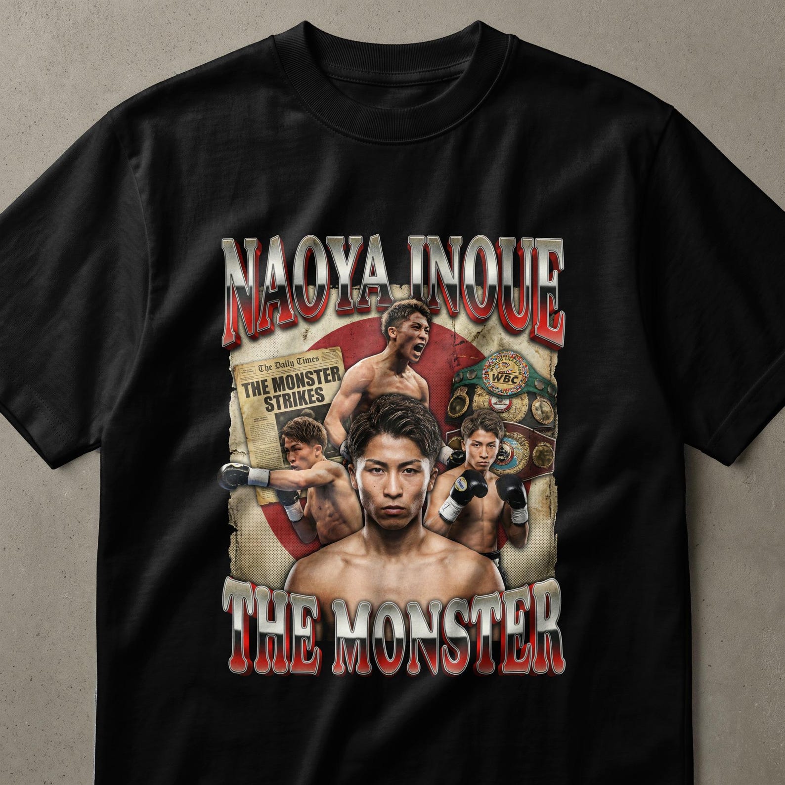 Naoya Inoue The Monster T-Shirt, Boxing Fan Gift, Combat Sports Tee, Japanese Fighter Shirt, Athlete Apparel 2XL