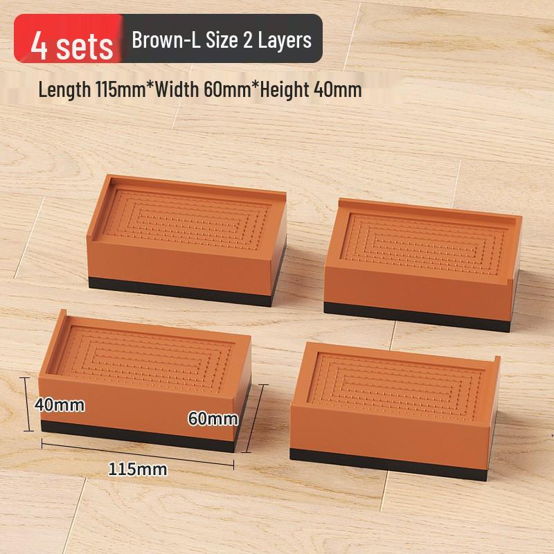 Non-Slip Furniture Heightening Pads for Table, Sofa, Coffee Table, TV Cabinet - Shockproof Leg Risers