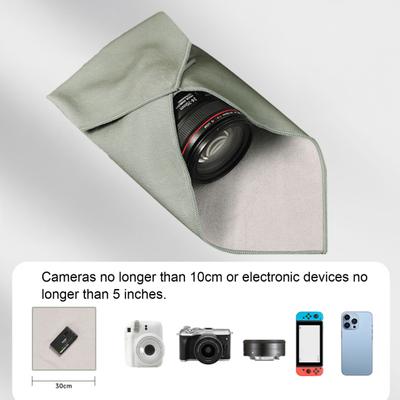 Yousheng Makeup Bag Portable Protective Cosmetic Pouch Smooth Wear Resistant Self Adhesive Versatile Camera Lens Wrap Travel Organizer