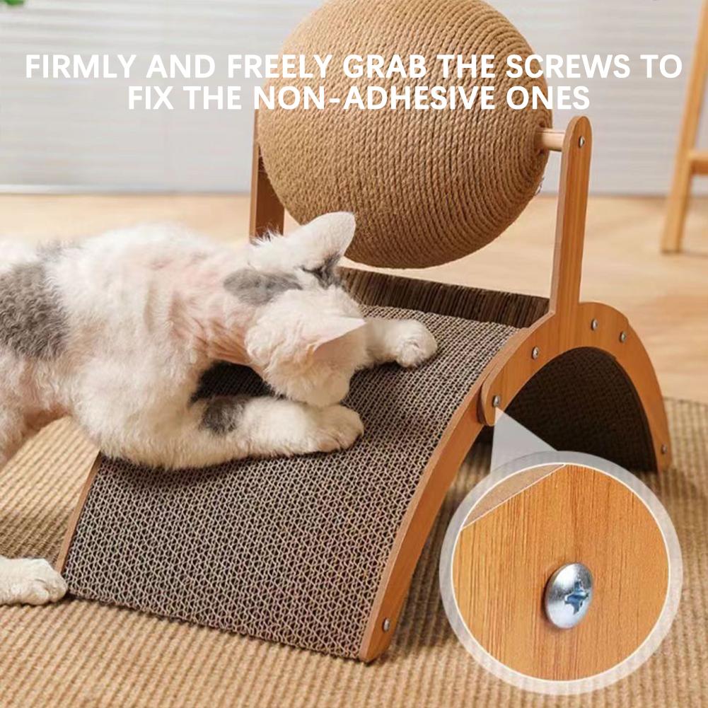 Cat Scratching Ball Stand Perfect Furniture Protector Small Apartment Space Saver