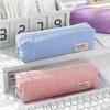 Retro Corduroy Solid Color Pencil Case Pen Box Artistic Minimalist Stationery Storage Bag Pencil Pouch School Student Supplies