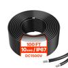 30,48m/100FT Solarmodul-Verlängerungskabel 6mm²/10AWG Wasserdicht PV 6mm² Kabel Schwarz