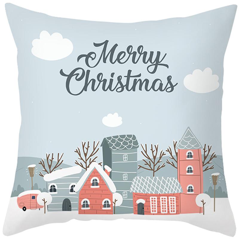 Cartoon Christmas Tree Elk Snowman Christmas Decoration Pillow Set Solo -Launched Room Automobile Study Office Pillow Pillow