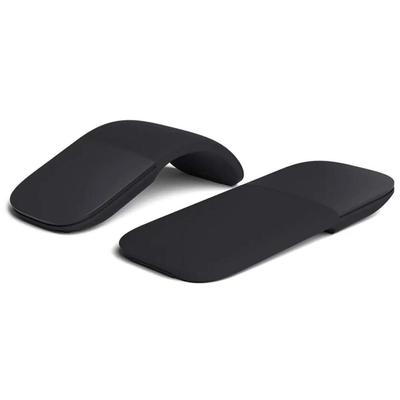 Bluetooth Foldable Wireless Ergonomic Arc Touch Computer Mouse Silent PC Mouse J-ouuo (Black)