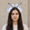 JK Katteører Hårbånd Dyr Pelset Cosplay Hovedbeklædning Sød Ulv Hund Hårbånd Halloween