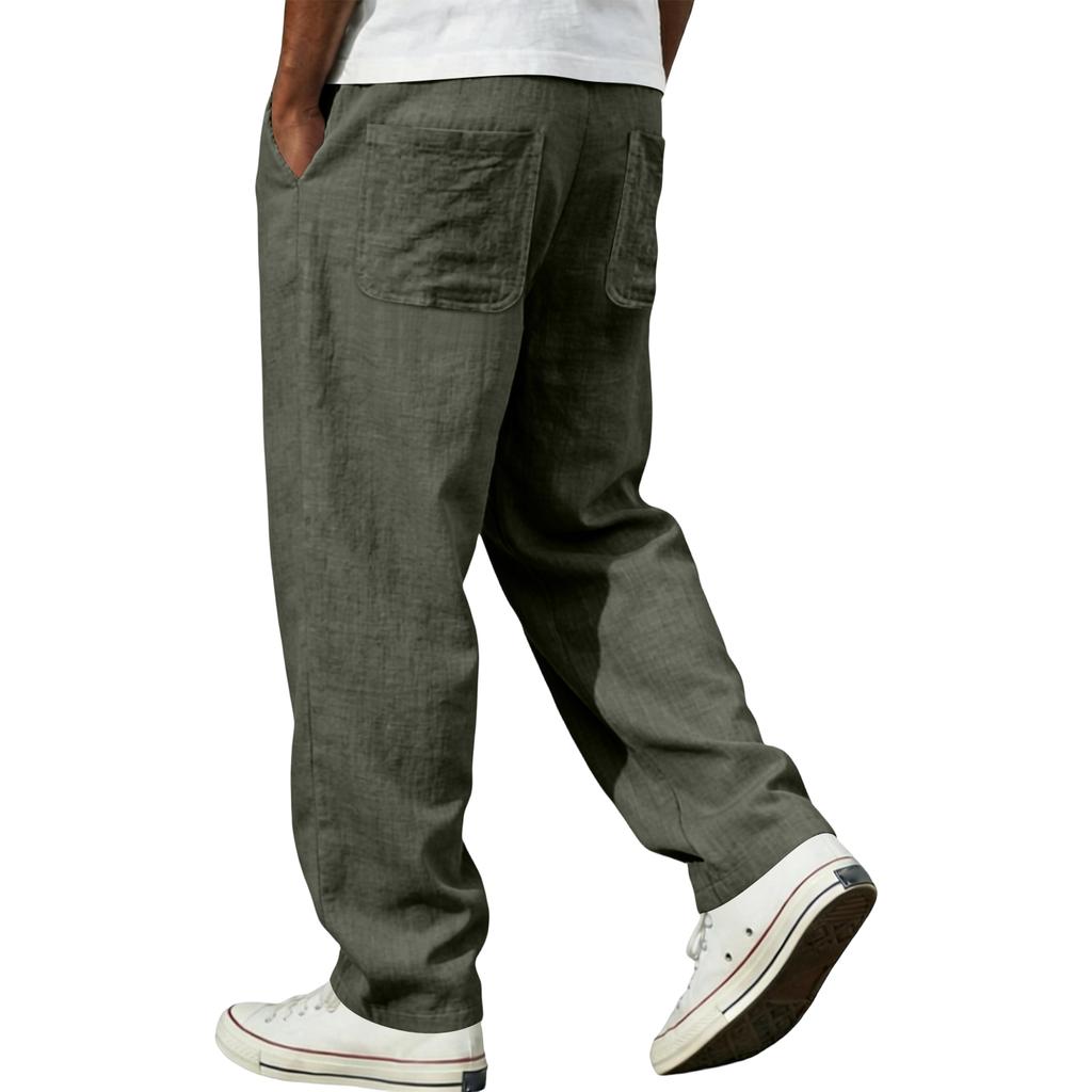 Men's Cotton Linen Trousers Men's Casual Fashionable Cotton Linen Trousers