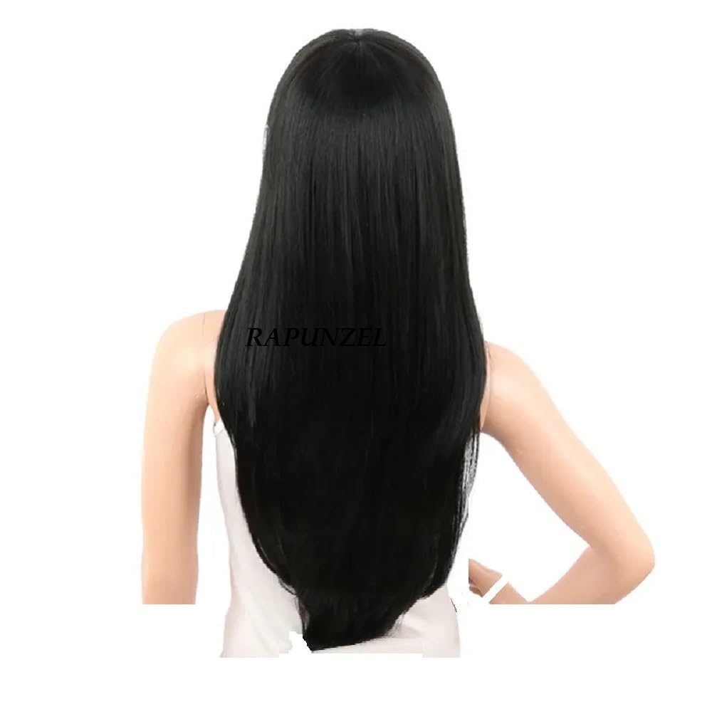Artifice 32 Inches Long Straight Full Head Natural Looking Hair Wig Extension For Hair Loss & Bald Head Solution For Women Party Girls NATURAL DARK
