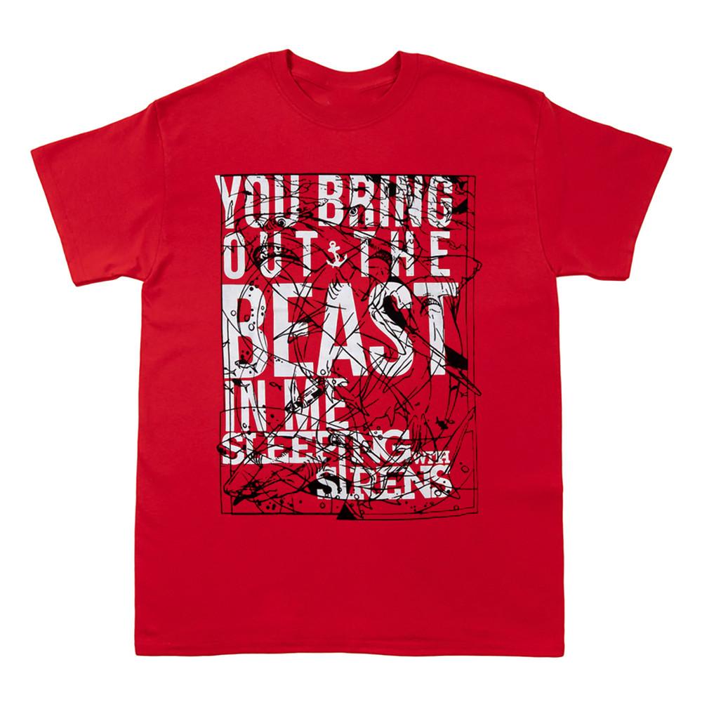 Collection Sleeping With Sirens Band Short Sleeve Red All Size Shirt OM257 Unisex T-Shirt XXXL