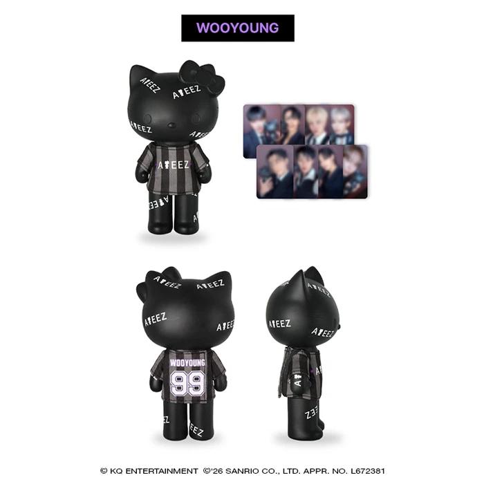 ATEEZ X HELLO KITTY Black Series/ Figure T-shirt Photo Cards Set / Pre-Order