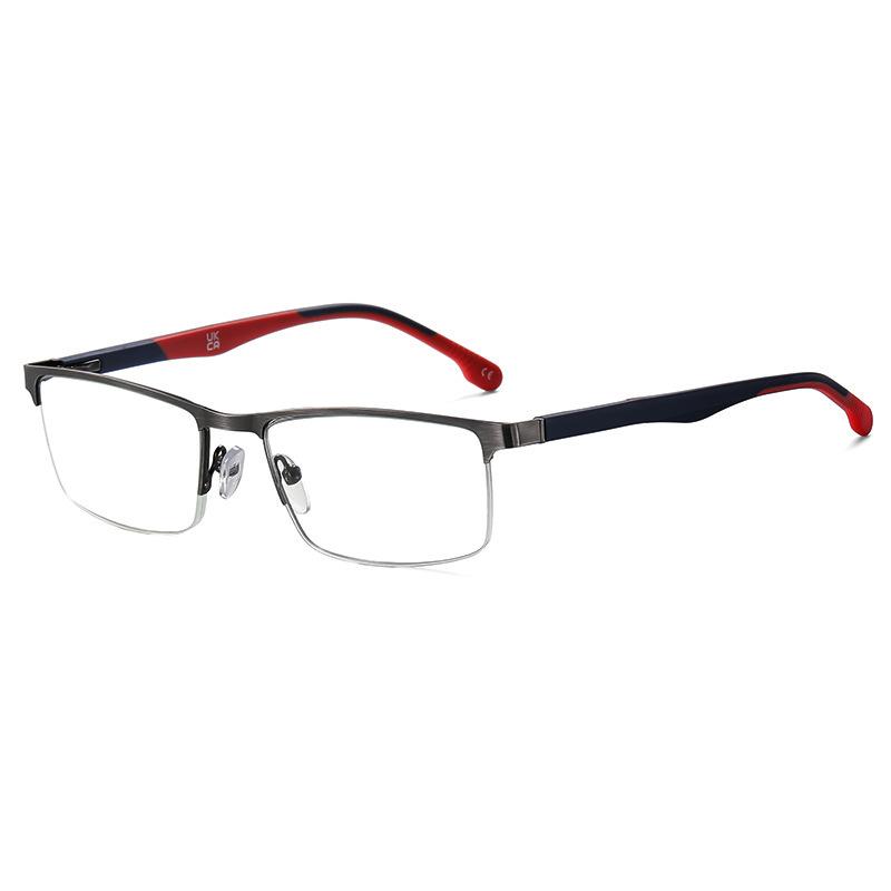 Business texture half-frame flat glasses anti-blue reading glasses men's anti-blue reading glasses rack