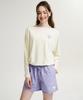 Leijibi [Set] Cotton Candy String Women'S Rash Guard + Comfort Swim Shorts Coconut