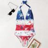 Women's Color-Blocked One-Piece Swimsuit With A Sexy V-neck