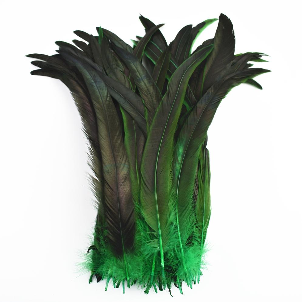 100Pcs Natural Rooster Feathers for Decoration 25-35cm 10-12" Chicken Pheasant Carnival Handicraft Accessories Decor For Clothes