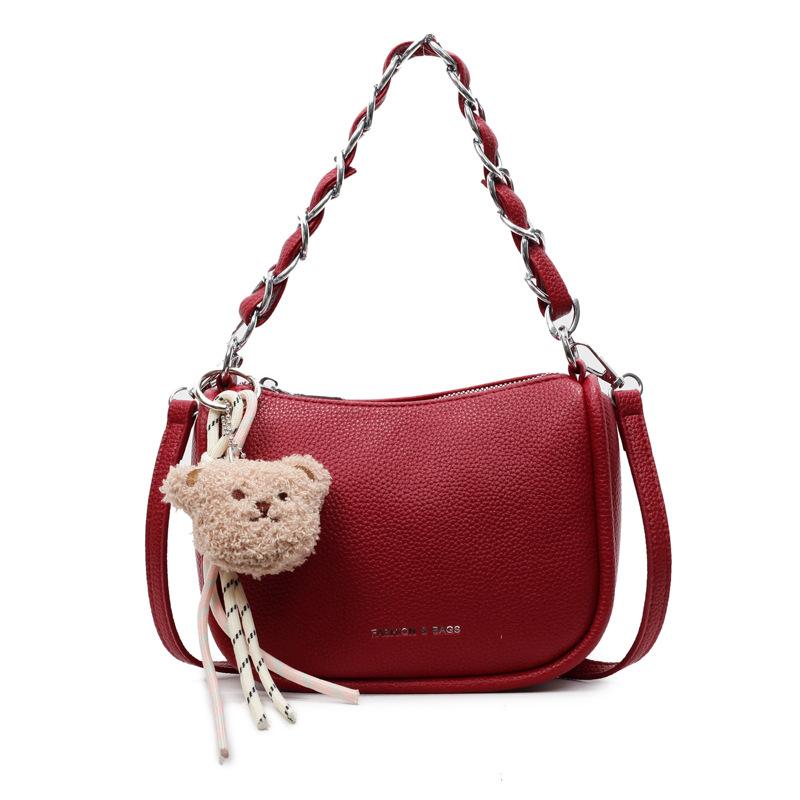 

Сумка Женская Новая Однокомнатная Сумка Модная Универсальная Сумка Мессенджер бордовый