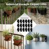 18 Pieces Flower Pot Bracket with Mounting Screw Sleek for Patio, Balcony