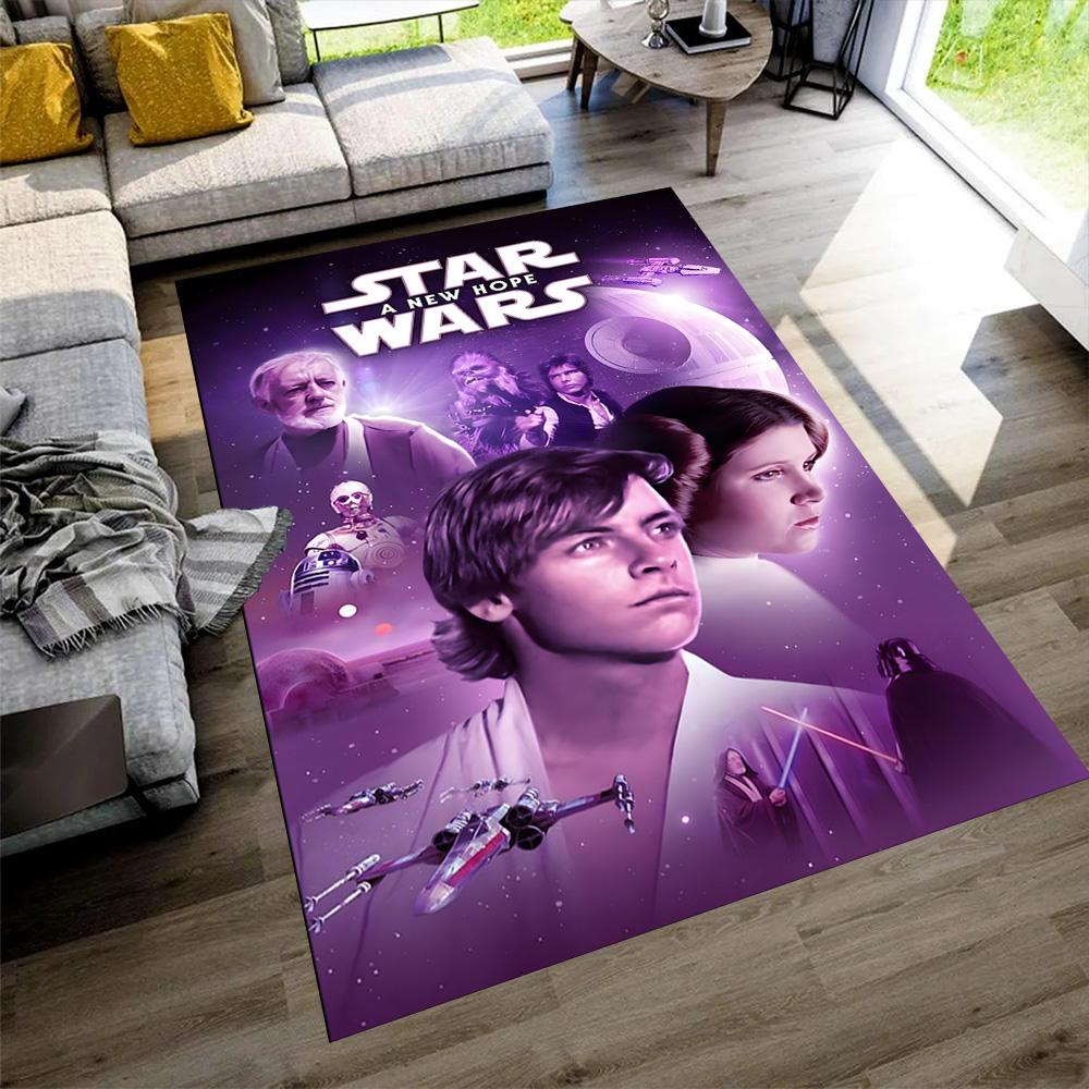 Star Wars Floor Rug Office Rug Suitable for Living Rooms Balcony Hallway Study room Anti-slip Rug Anime Office Decor