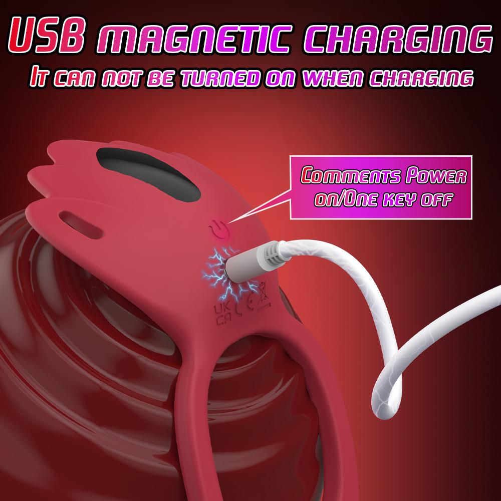 Remote Control Vibrating Penis Ring Clitoral Stimulator Wearable Panty Vibrator Female Sex Toy for Women Men Sexual Pleasure