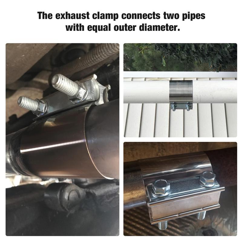 Car exhaust pipe clamp 50-100mm Stainless Steel Heavy Duty Exhaust Coupler Muffler Clamp Automotive Replacement Exhaust Clamps