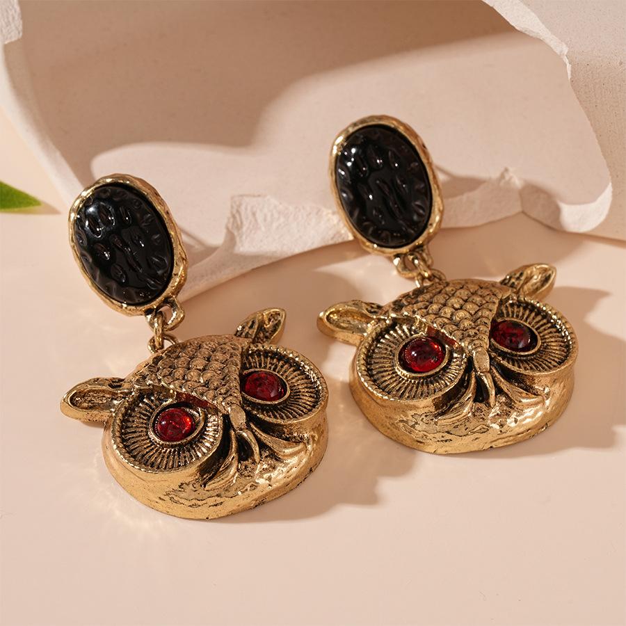 Metallic Owl Earrings, Elegant and High-end Earrings for Women
