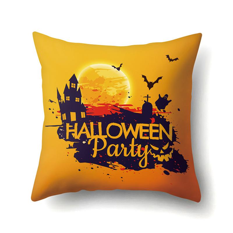 Halloween Polyester Kissenbezug Auto Lendenkissen Kürbis Sofa Kissenbezug Heim Wohnzimmer Kissenbezug