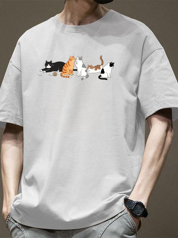 New Men's T-Shirts Made of 100% Cotton Summer Casual Short Sleeves Fashionable and Trendy Loose and Breathable Style