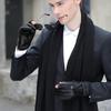Men's Warm Half-Finger PU Leather Gloves